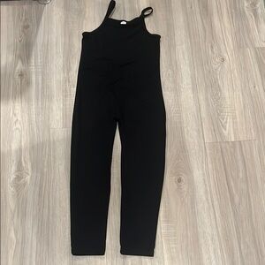 Girls SHEIN black one piece body suit.